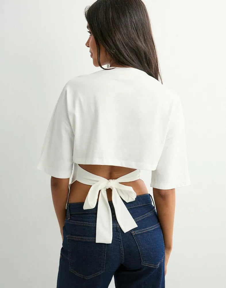 Amy Open Back Tie Tee