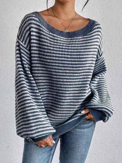 Lia Striped Knitted Sweater